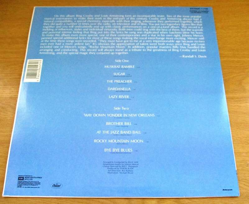 BING CROSBY + LOUIS ARMSTRONG LP VINYL RECORD