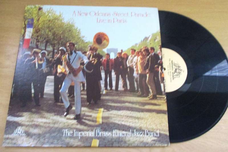 THE IMPERIAL BRASS FUNERAL JAZZ BAND A New Orleans Street Parade Live in Paris  LP VINYL RECORD