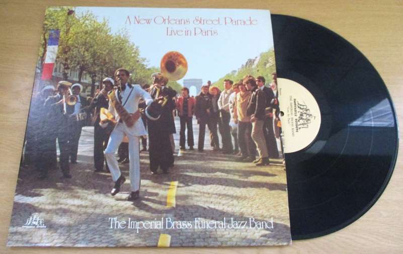 THE IMPERIAL BRASS FUNERAL JAZZ BAND A New Orleans Street Parade Live in Paris  LP VINYL RECORD