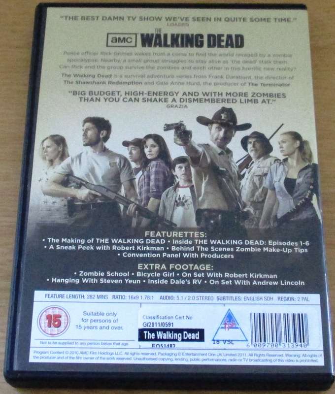 THE WALKING DEAD The Complete First Season DVD