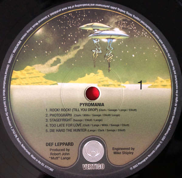DEF LEPPARD Pyromania 2022 Remastered VINYL LP RECORD