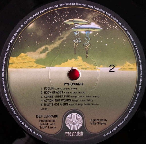 DEF LEPPARD Pyromania 2022 Remastered VINYL LP RECORD