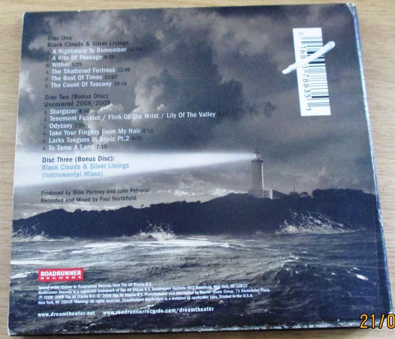 DREAM THEATER Black Clouds & Silver Linings 3xCD Digisleeve