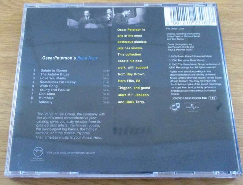 OSCAR PETERSON`S Finest Hour [msr]