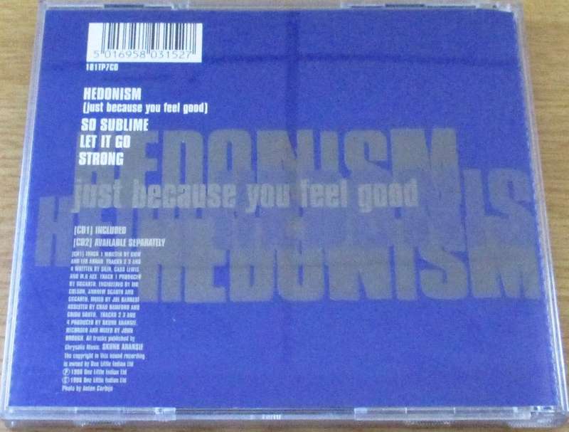 SKUNK ANANSIE Hedonism [Just Because You Feel Good] CD1 [Shelf BB CD singles]