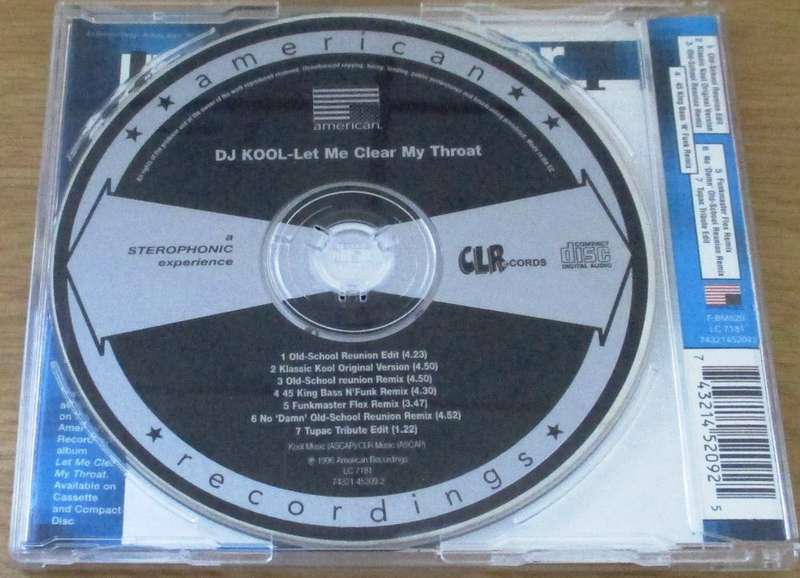 DJ KOOL Let Me Clear My Throat IMPORT CD Single [Shelf BB CD singles]