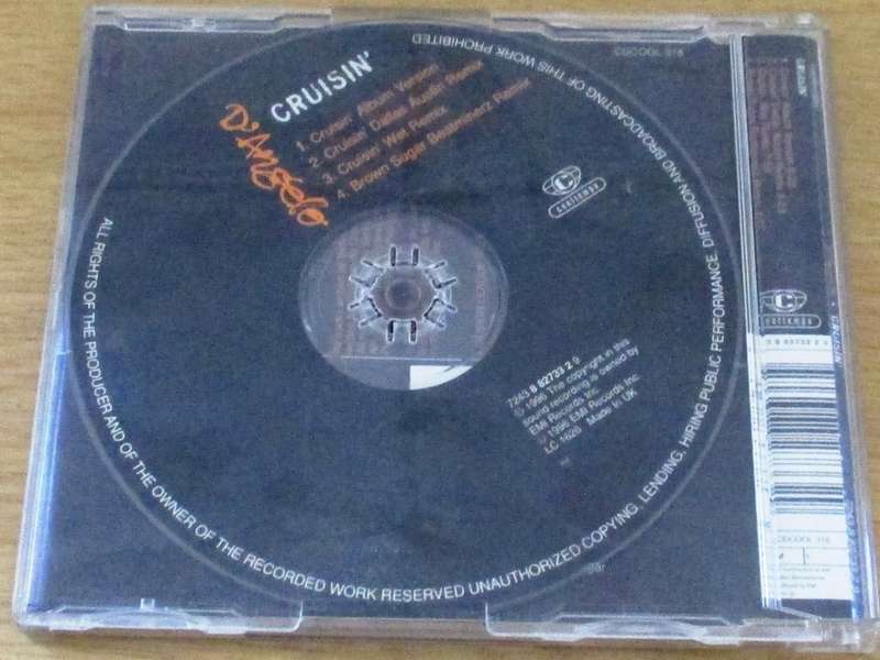 D`ANGELO Cruisin` IMPORT CD Single [Shelf BB CD singles]