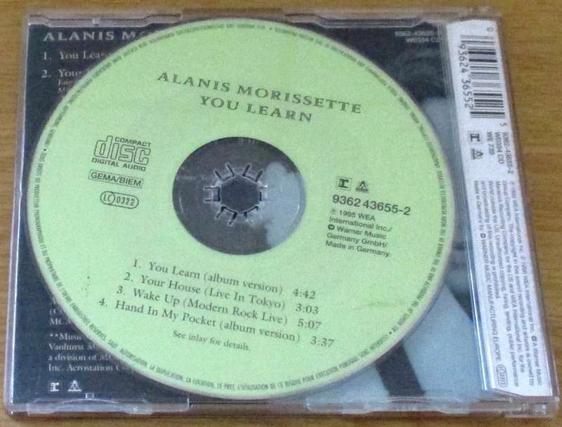 ALANIS MORISSETTE You Learn IMPORT CD Single [Shelf BB CD singles]