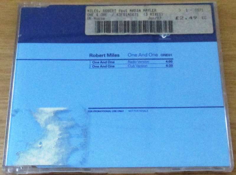 ROBERT MILES One and One IMPORT CD Single [Shelf BB CD singles]