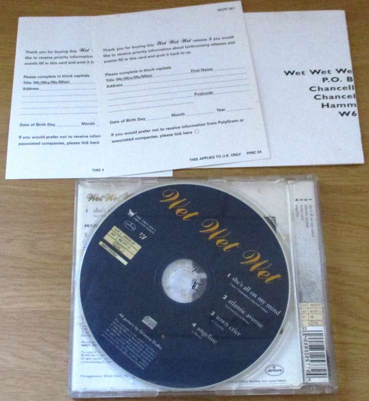 WET WET WET She`s All On My Mind IMPORT CD Single [Shelf BB CD singles]