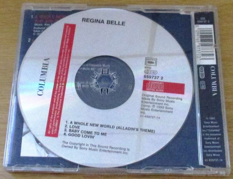 PEABO BRYSON and REGINA BELLE A Whole New World IMPORT CD Single [Shelf BB CD singles]
