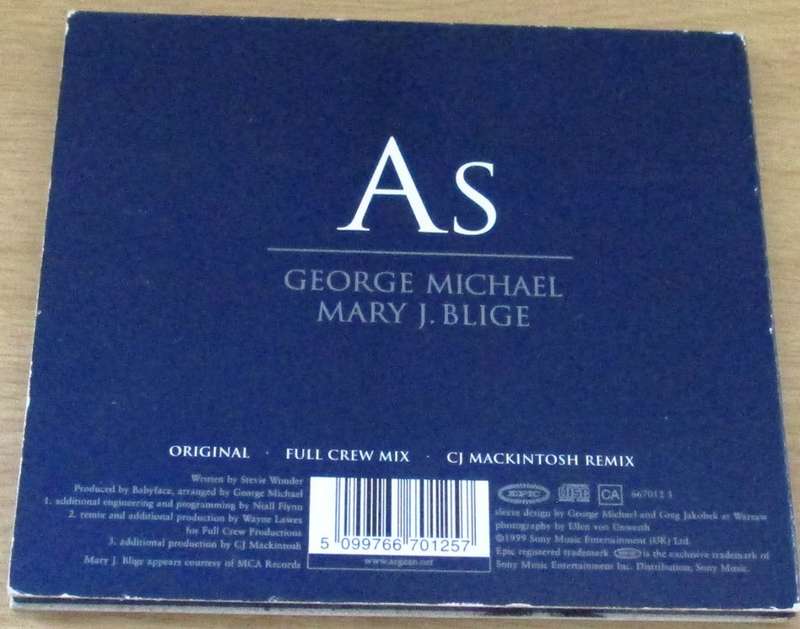 GEORGE MICHAEL + MARY J BLIDGE As The Mixes CD Single [Shelf BB CD singles]
