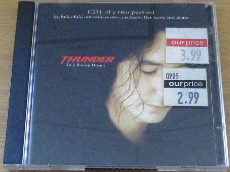 THUNDER In a Broken Dream Part 1 of 2 part set [Shelf BB CD singles]