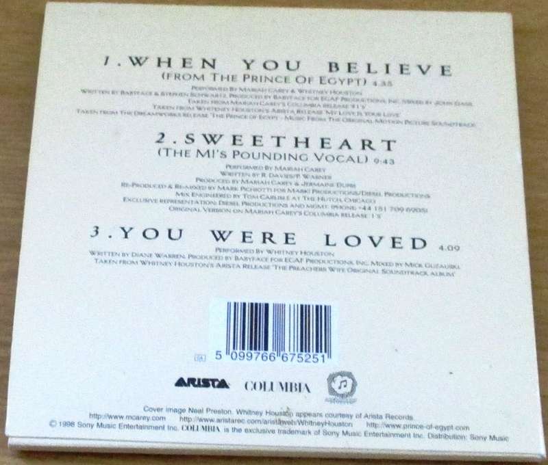 MARIAH CAREY Open Arms CD Single [Shelf BB CD singles]