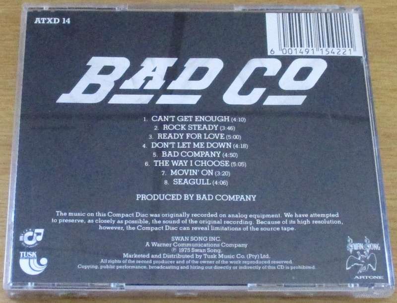 BAD COMPANY Bad Co. CD [msr]