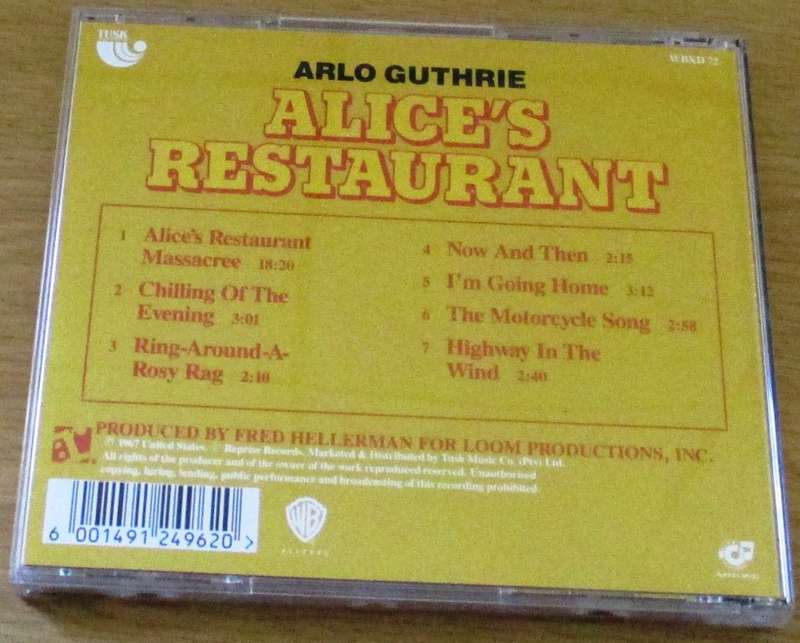 ARLO GUTHRIE Alice`s Restaurant CD [msr]