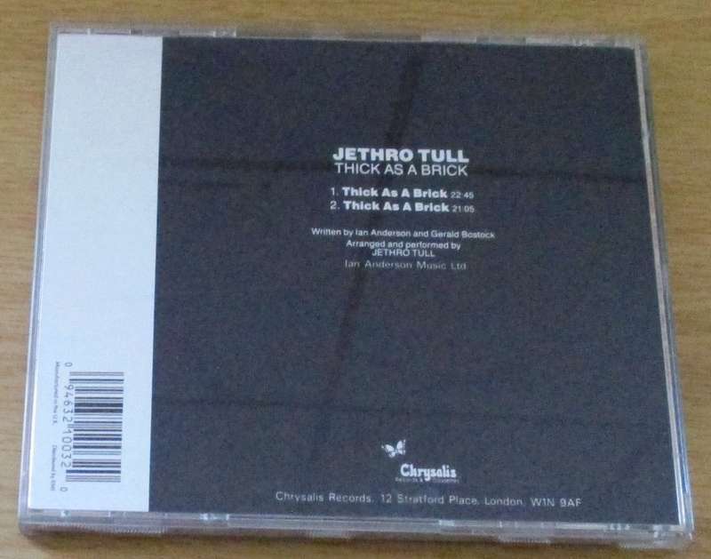 JETHRO TULL Thick as a Brick CD [Shelf BB]
