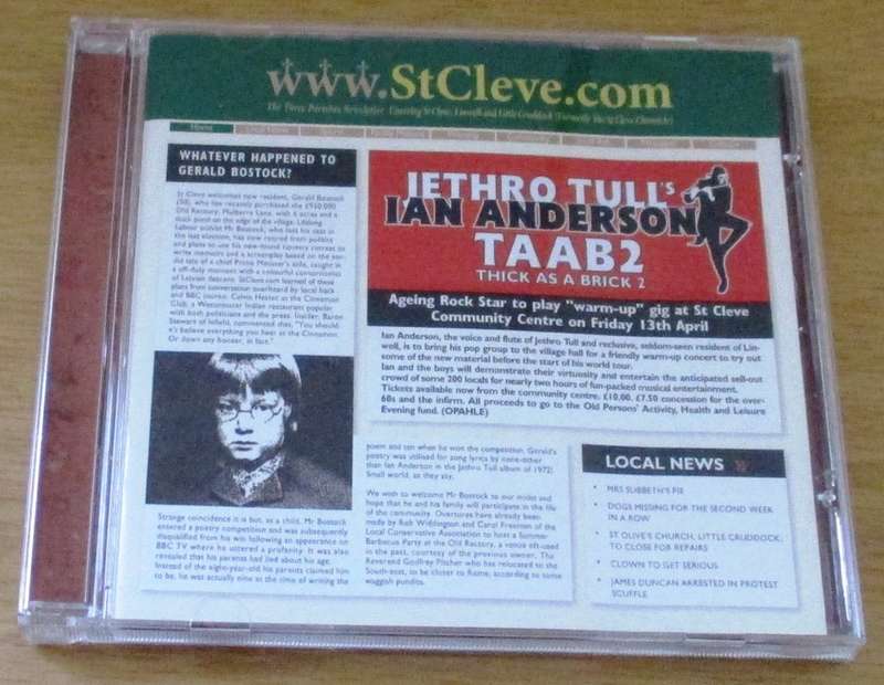 JETHRO TULL`s IAN ANDERSON TAAB2 CD [Shelf BB]