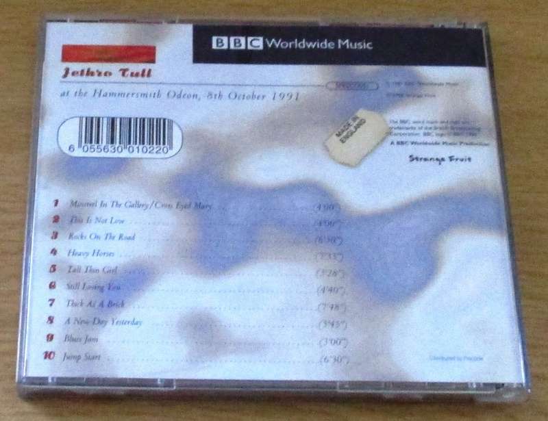 JETHRO TULL BBC In Concert CD [Shelf BB]