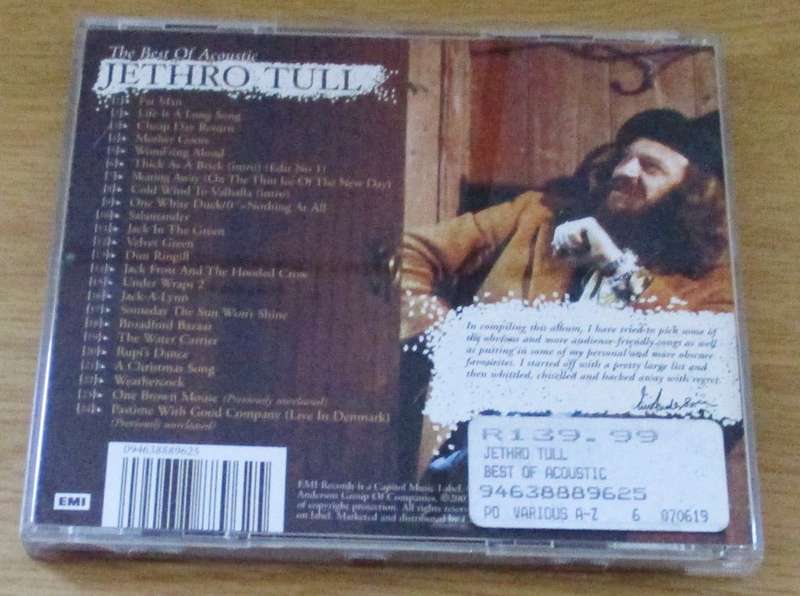 JETHRO TULL The Best of Acoustic CD [Shelf BB]