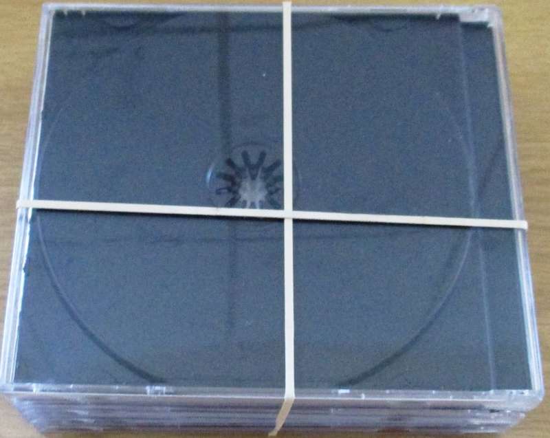 JEWEL CASE STANDARD CD SIZE 10.4mm with BLACK Tray [Pack of 5]