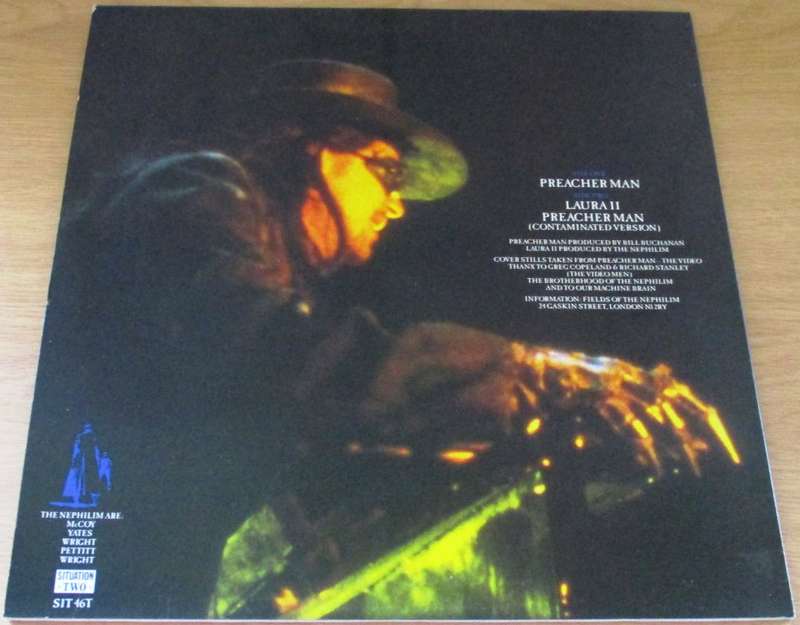 FIELDS OF THE NEPHILIM Preacher Man / Laura II 1987 UK Pressing 12" VINYL RECORD