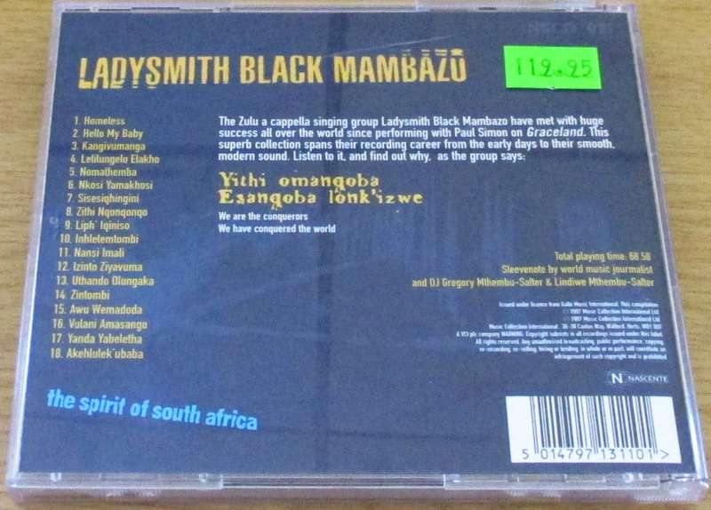 LADYSMITH BLACK MAMBAZO Spirit of South Africa  CD [msr]