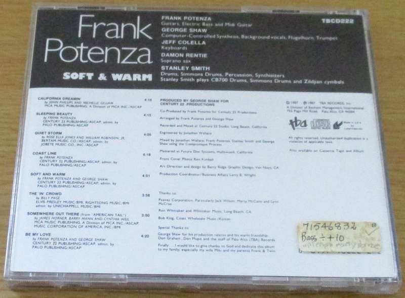 FRANK POTENZA Soft and Warm CD [Shelf G x 24]