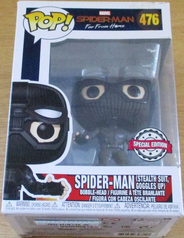 MARVEL 476 SPIDER-MAN [Stealth Suit]  POP! Vinyl Bobble-Head [FIGURINE SHELF]