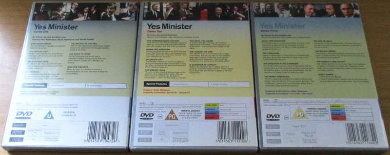 YES MINISTER Series 1 - 3 BBC [SHELF D1]