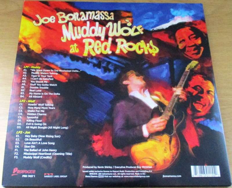 JOE BONAMASSA Muddy Wolf At Red Rocks 3xLP European Pressing VINYL LP RECORD
