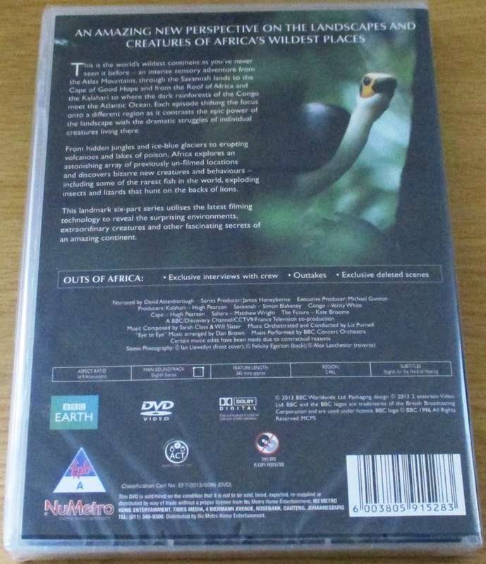AFRICA Eye to Eye with the Unknown BBC Earth DVD [SHELF D1]