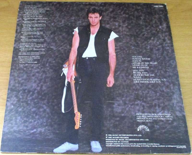 ROCK SPRINGFIELD Living in Oz South African Pressing VINYL RECORD