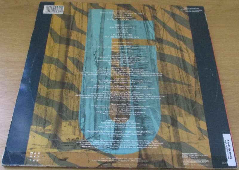 GLASS TIGER Glass Tiger South African Pressing VINYL LP RECORD
