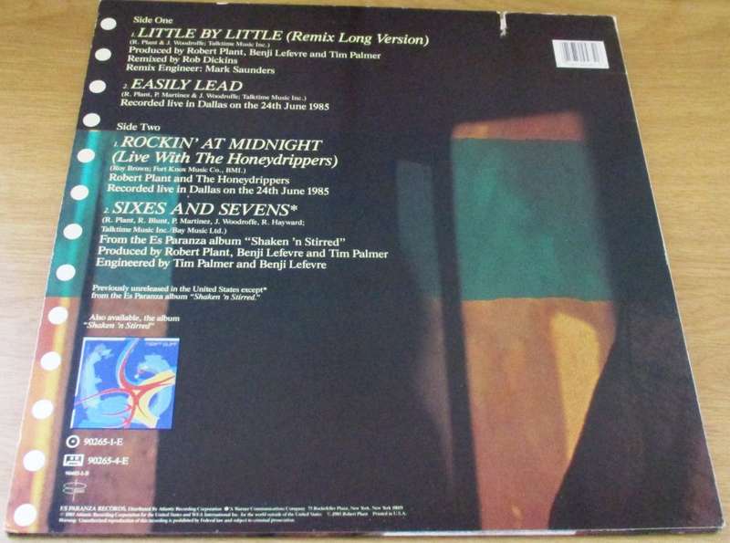 ROBERT PLANT LIttle BY Little IMPORT Pressing VINYL LP RECORD
