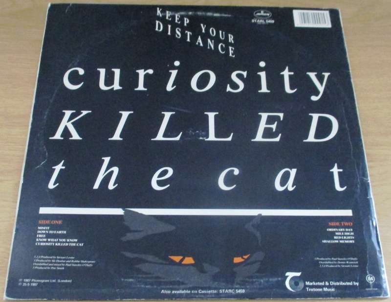 CURIOSITY KILLED THE CAT Keep Your Distance South African Pressing VINYL LP RECORD