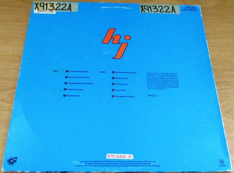 HOLLY JOHNSON Dreams That Money Can't Buy South African Pressing VINYL LP RECORD