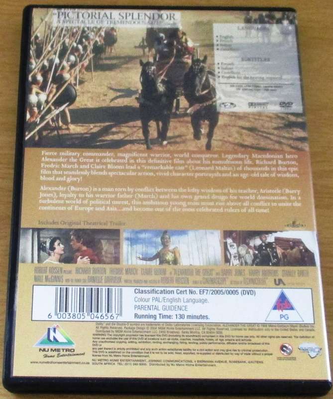 CULT FILM: ALEXANDER THE GREAT Richard Burton [DVD BOX 3]