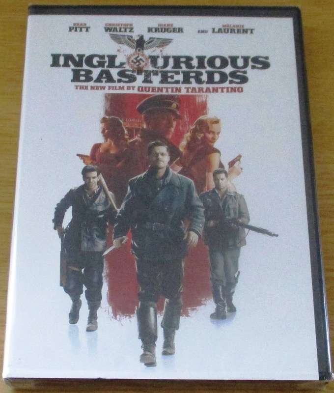INGLOUROUS BASTERDS Brad Pitt DVD [NEW BB DVD SHELF]