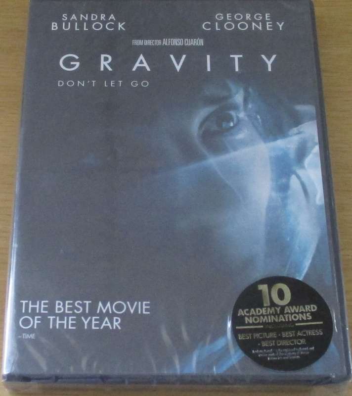 GRAVITY George Clooney Sandra Bullock [NEW BB DVD SHELF]