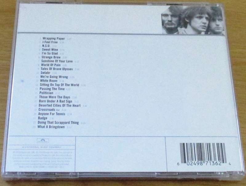 CREAM I Feel Free Ultimate Cream CD  (msr]