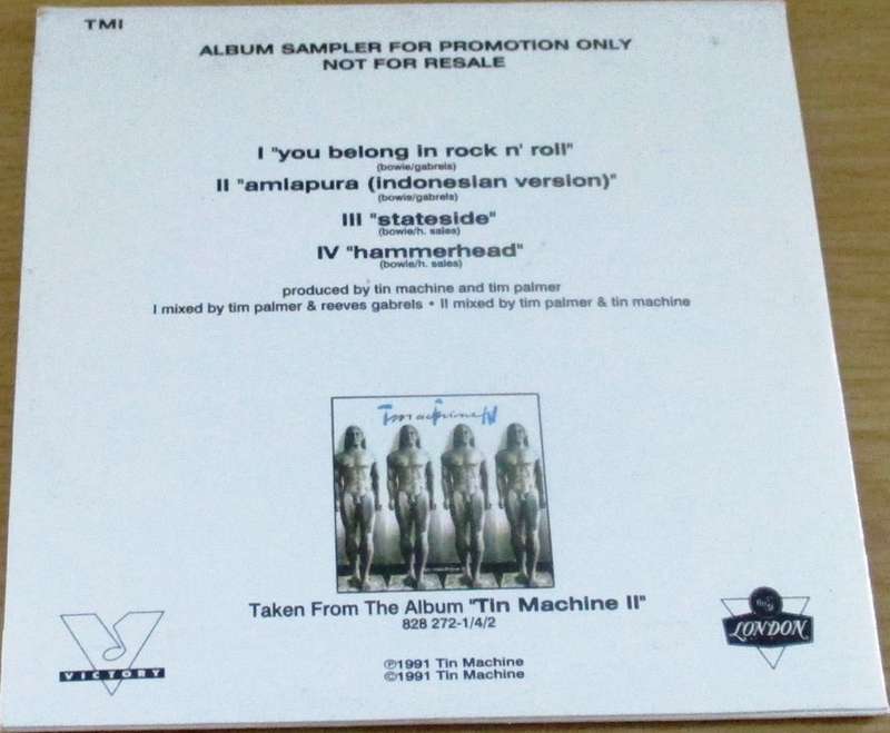 DAVID BOWIE + TIN MACHINE Tin Machine II 4 Track Album Sampler CD [Shelf BB CD singles]