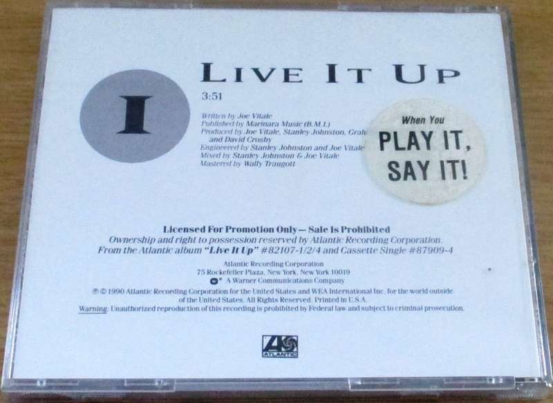 CROSBY STILL and NASH Live it Up CD Single [Shelf BB CD singles]