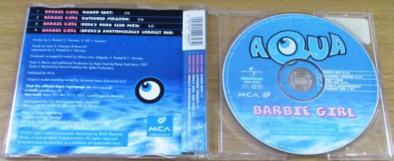 AQUA Barbie Girl CD Single [SHELF BB CD SINGLES]