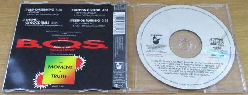 THE ORIGINAL Keep on Running The Real Voices of Milli Vanilli CD Single [SHELF BB CD SINGLES]