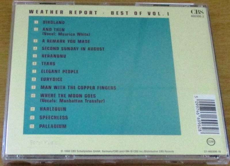 WEATHER REPORT Best of Vol.1 CD