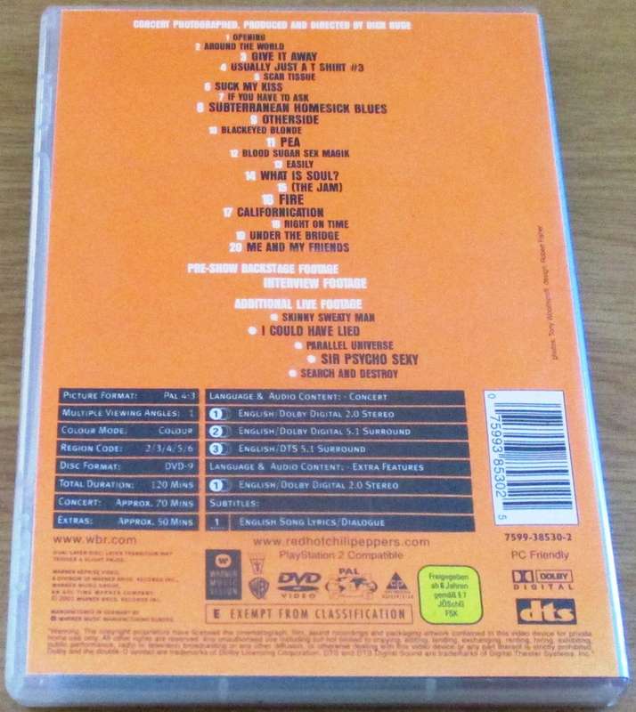 REH HOT CHILI PEPPERS Off the Map DVD  [MUSIC DVD SHELF]