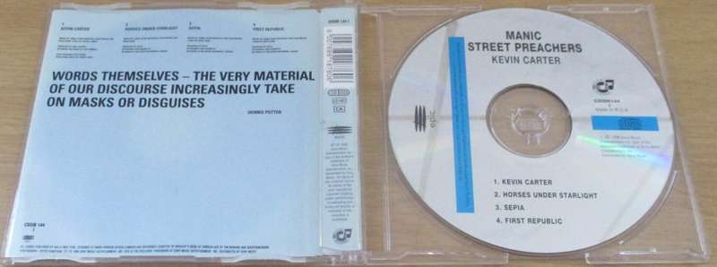MANIC STREET PREACHERS Kevin Carter CD Single [Shelf G Box 2]
