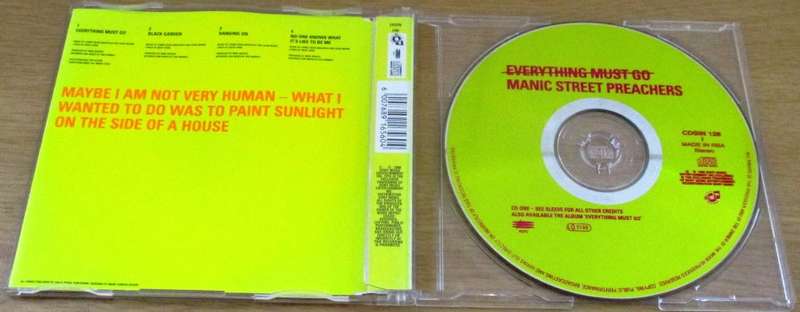 MANIC STREET PREACHERS Everything Must Go CD Single [Shelf G Box 2]