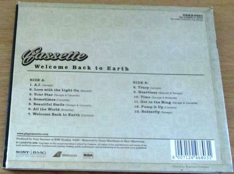 CASSETTE Welcome Back to Earth [Shelf G Box 7]